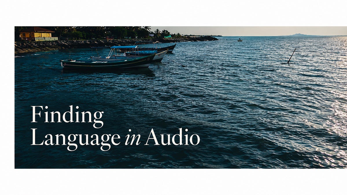 Beyond Speech Transcription: Finding Language in Audio